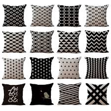 Black And White Geometric Throw Pillows Arrival Black White Geometric Throw Pillow Cover Home Sofa Car Cushion Cover Geometric Throw Pillows Sofa Pillow Covers Cheap Pillows