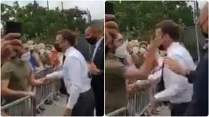 French president emmanuel macron got slapped by a man. Xgndllipr5d57m