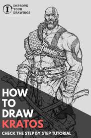 How To Draw Kratos Step By Step Tutorial Improveyourdrawings Com Kratos God Of War God Of War Canal De Desenho