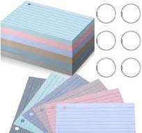 Amazon.com : Epakh 300 Pieces Back to School Index Cards 180 GSM Thick  Flashcards with Rings Punched Index Flashcards on a Ring Ruled Note Cards  for ...