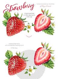 Watercolor Strawberry Whole Half Tatuajes Discretos Dibujos Acuarela
