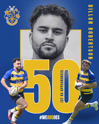 5️⃣0️⃣ APPEARANCES 🎉👏 Congratulations to vice captain Dillon Robertson  who becomes the latest member of the squad to join the Half Century Club  when he makes his 50th 1st team appearance at