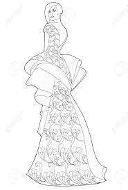 Ver más ideas sobre boceto de vestido, princesas dibujos, disenos de unas. Pagina Para Colorear Libro Para Adultos Mujer En Un Vestido Largo Moda Ilustraciones Vectoriales Clip Art Vectorizado Libre De Derechos Image 71066363