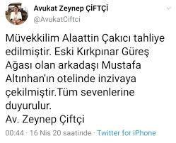 Üye, karşı oy yazısında şunları belirtti: Alaattin Cakici Infaz Duzenlemesiyle Sincan Cezaevi Nden Tahliye Oldu Son Dakika