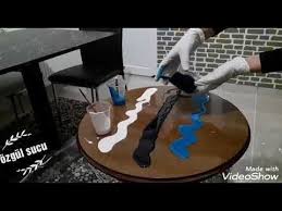 Epoksi Ile Sehpa Yenileme Boyama Resin Art Youtube Epoksi Akrilik Mobilya Recine