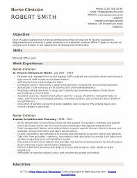 Professional looking have a great looking and sounding resume and cover letter. Nurse Clinician Resume Samples Qwikresume