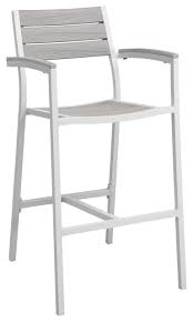 Cast aluminum copper outdoor bar stool, indoor and outdoor, rustic. Maine Outdoor Aluminum Bar Stool Transitional Outdoor Bar Stools And Counter Stools By Modway Houzz