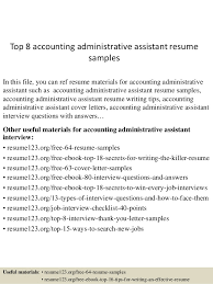top 8 accounting administrative