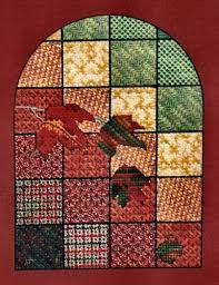 Autumn Leaves Stained Glass Window