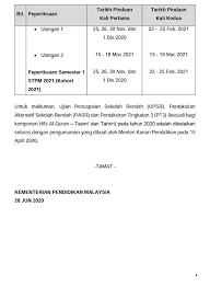 Takwim peperiksaan awam 2020 melibatkan peperiksaan sijil pelajaran malaysia (spm), spm ulangan (spmu), upsr, pt3, stam dan pav bagi tahun 2020. Takwim Peperiksaan 2020 Baharu Update Julai 2020