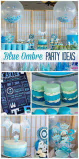 Baby Boy 2nd Birthday Decoration Ideas For Boy Blue Ombre Prince Birthday Prince Carter S Blue Ombre 2nd Birthday Party Catch My Party Blue Birthday Parties Cake Table Decorations Birthday Baby Boy Birthday