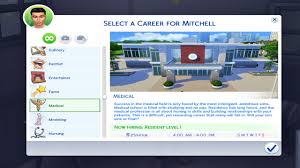 Ultimate nursing career by itskatato · 2. Medical Career Cardiology Pediatrics Plastic Surgery And Dermatology The Sims 4 Catalog
