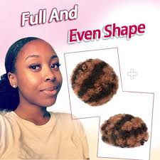 Amazon.com : rosmile Afro Puff Drawstring Ponytail Extension for Black  Women, Premium Black to Brown 80 Gram Short Synthetic Afro Puff Ponytail  for ...