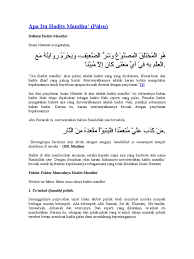 Do not tell lies about me, for whoever tells lies about me will enter hell. Apa Itu Hadits Maudhu