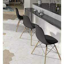 Carrara series marble effect flat gloss ceramic wall tiles. Hexagon Carrara Marble Effect Wall Floor Tiles Marble Effect Tiles From Tile Mountain