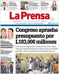 Newspaper La Prensa Honduras Newspapers In Honduras Sunday S Edition January 19 Of 2014 Kiosko Net