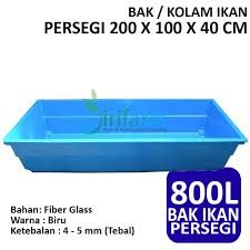 Bak Kolam Ikan Persegi 200 X 100 X 40 Cm Fiber Tebal Berkualitas Lazada Indonesia