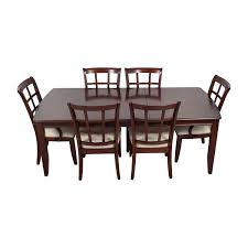 Be the first to review this product. 86 Off Klaussner Klaussner International Extendable Leaf Wood Dining Set Tables