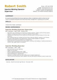 A module might contain a particular algorithm, or perform a task that is important in machine learning, such as missing value replacement, or statistical analysis. Injection Molding Operator Resume Samples Qwikresume