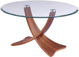 Many curved glass coffee tables are manufactured from a single sheet of glass which has formed into a beautifully elegant coffee table. Siena Round Coffee Table Curved Design Walnut Or Oak Jf308 Coffee Tables