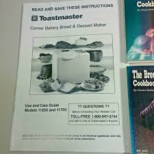 Question about toastmaster bread maker 1195 receipe book manual. Toastmaster 1170s 1183 Corner Bakery Cook Book For Bread Maker 76 Pages Recipes Kitchen Dining Bar Small Kitchen Appliances