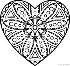Check spelling or type a new query. Heart With Symmetrical Patterns Coloring Page Coloringall