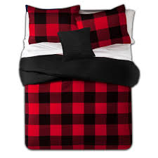 Our cabin bedding, comforters and quilt sets come in solid colors, plaids and checks as well as bear, moose, pine cone our bedding and comforter sets are available in many fabrics, colors and designs. Buffalo Plaid Reversible Down Alternative Comforter Set Walmart Com Walmart Com