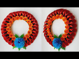Wall hanging craft ideas with paper flower easy. Video Paper Flower Wall