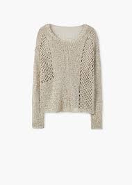 Openwork Knit Sweater Women Mango Usa Suveter Orgu Orgu Kazak