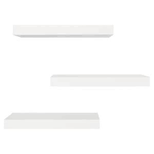 Kiera Grace Kieragrace Kg Maine Wall Shelf Set Of 3 Fn00293 8mc The Home Depot Floating Shelves White Wall Shelves White Floating Shelves