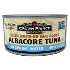 Crown Prince Albacore Tuna No Salt Added 12oz Tuna Nutrition Facts Albacore Tuna Albacore