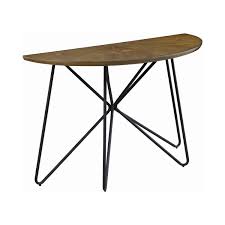 They are often used for convenient placement of a small lamp, alarm clock, glasses, or other personal items. Churchill Semicircle Sofa Table Dark Brown And Black Coast