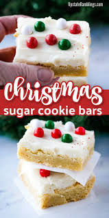 Christmas Sugar Cookie Bars Easy Sugar Cookies Easy Holiday Desserts Sugar Cookie Bars