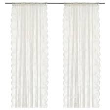 Alvine Spets Lace Curtains 1 Pair Off White Ikea Lace Curtains White Lace Curtains Curtains With Blinds