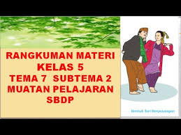 Berikut ringkasan materi bahasa indonesia tema 7 ( peristiwa dalam kehidupan) kelas 5 sd/mi : Rangkuman Materi Kelas 5 Tema 7 Subtema 2 Sbdp Youtube