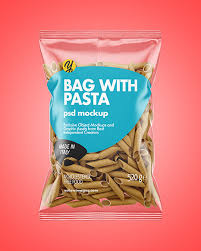 Download Whole Wheat Penne Pasta Bag Mockup In Bag Sack Mockups On Yellow Images Object Mockups PSD Mockup Templates