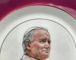 Vintage Palissy A Royal Worcester Company England Pope John Paul II Joannes  Paulus II Roman Catholic Papal D.B. Ellotti 9" Collectible Plate