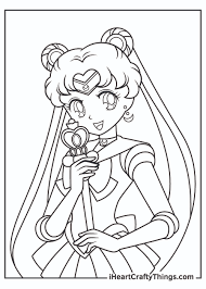 12 sailor moon pictures to print and color. Printable Sailor Moon Coloring Pages Updated 2021