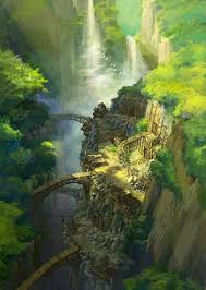 A Mining Outpost Whatever It Is Very Creative I It Fantasy Landscape Fantasy Concept Art Fantasy Artwork