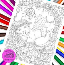 Little fairy with flowers and butterfly. Sleeping Baby Fairy Coloring Page Fairy Life Fairy Babe Etsy In 2021 Fairy Coloring Pages Fairy Coloring Coloring Pages