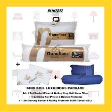 Bantal berisi nanofiber, anti alergi, anti bakteri, membuat tidur jadi lebih nyaman, ukuran 48x73x5 cm, dilengkapi plastik khusus untuk perlu anda ketahui, harga bantal king koil di atas telah kami rangkum dari berbagai macam sumber, termasuk situs jual beli online. Paket Bantal Firm Guling King Koil Nano Fiber Terbaru Agustus 2021 Harga Murah Kualitas Terjamin Blibli