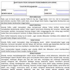 Contoh Narasi Laporan Perkembangan Anak Tk B Semester 2 Kumpulan Contoh Laporan