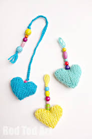 Maybe you would like to learn more about one of these? Knitted Heart Gifts Free Pattern Garlands Bookmarks And Key Chains Red Ted Art Make Crafting With Kids Easy Fun
