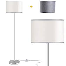 Floor lamps are an essential element in the thoughtfully executed space. Buy Floor Lamps For Living Room With 2 Lamp Shades Led Modern Standing Lamp Simple Design Tall Reading Pole Lamp Standing Light Silver Floor Lamps For Bedroom Office Study Room By Partphoner