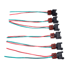 6 fuel injector connector clips fits nissan 300zx 1984+ turbo pigtail harness (fits: 6 Pcs Fuel Injector Pigtail Harness Connector For Nissan 300zx 90 94tt 90 93na