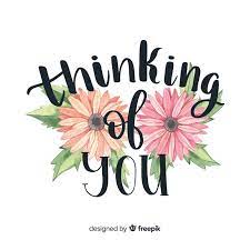 I hope these find you doing well. Free Vector Positive Message With Flowers Thinking Of You