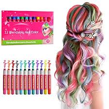 The color become fade after a few washes. Buy Hair Chalk For Girls Temporary Hair Color Dye For Kids Non Toxic Washable Hair Coloring Products Gift For 7 8 9 10 13 16 Year Old Girl 12 Colors Diy Kids Hair Dye