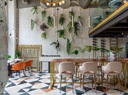 Sunday Dining At A Restaurant Geometric Floor Kitchen Bar Italian Restaurant Decor