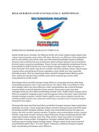 Tingkah laku pembelian pengguna juga. Belilah Barangan Buatan Malaysia 2