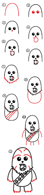 How To Draw A Cartoon Chewbacca Art For Kids Hub Chewbacca Art Art For Kids Hub Drawing For Kids